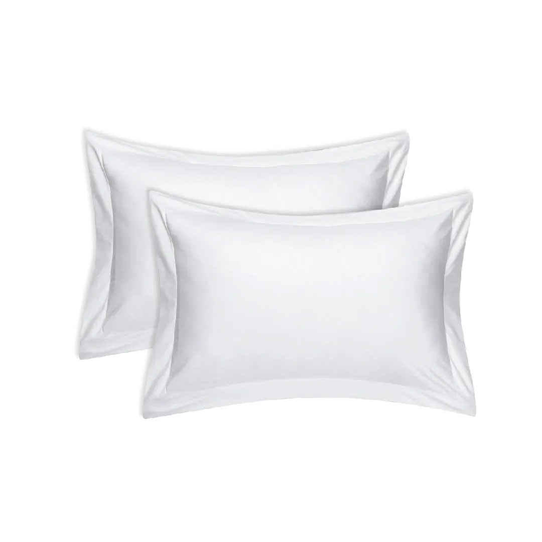 Jean Perry 100% Combed Cotton Sateen Hotel Series Luxury White 2pcs Pillow Case - 1000TC