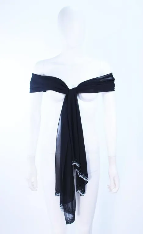 JOVANI Black and White Beaded Gown Size 6-8