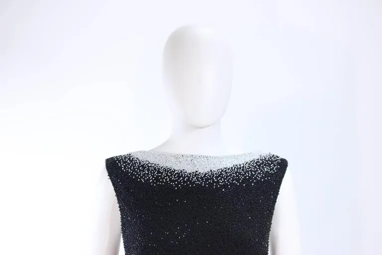 JOVANI Black and White Beaded Gown Size 6-8