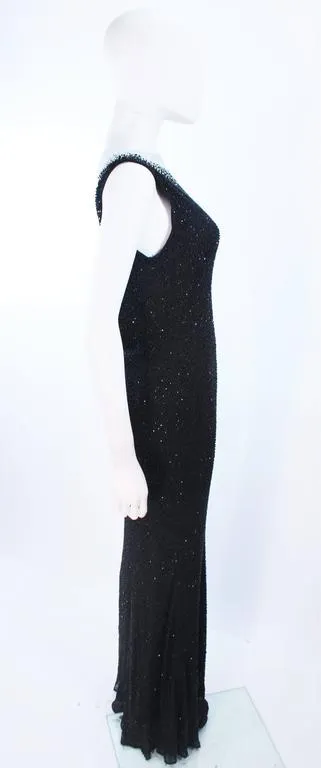 JOVANI Black and White Beaded Gown Size 6-8
