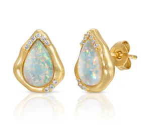 Joy Dravecky Luster Stud Opal