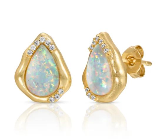 Joy Dravecky Luster Stud Opal