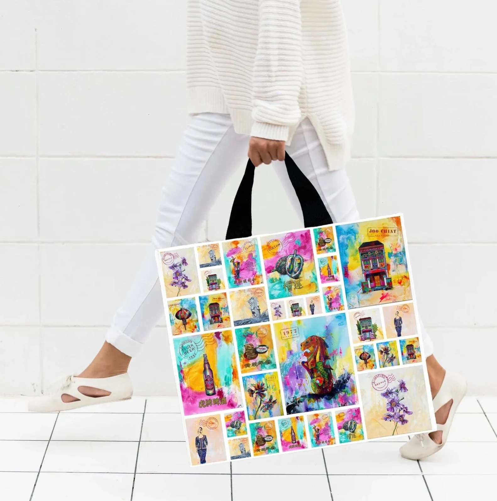 Kelly Ser Atelier - Singapore Collage Shopping Bag