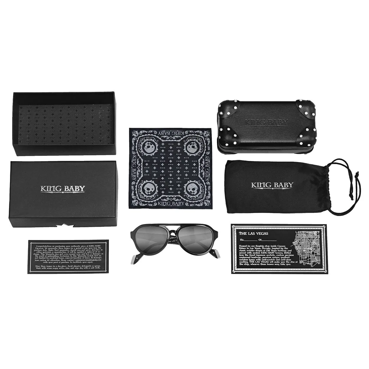 KING BABY - "THE LAS VEGAS" Sunglasses in Grey Tortoise