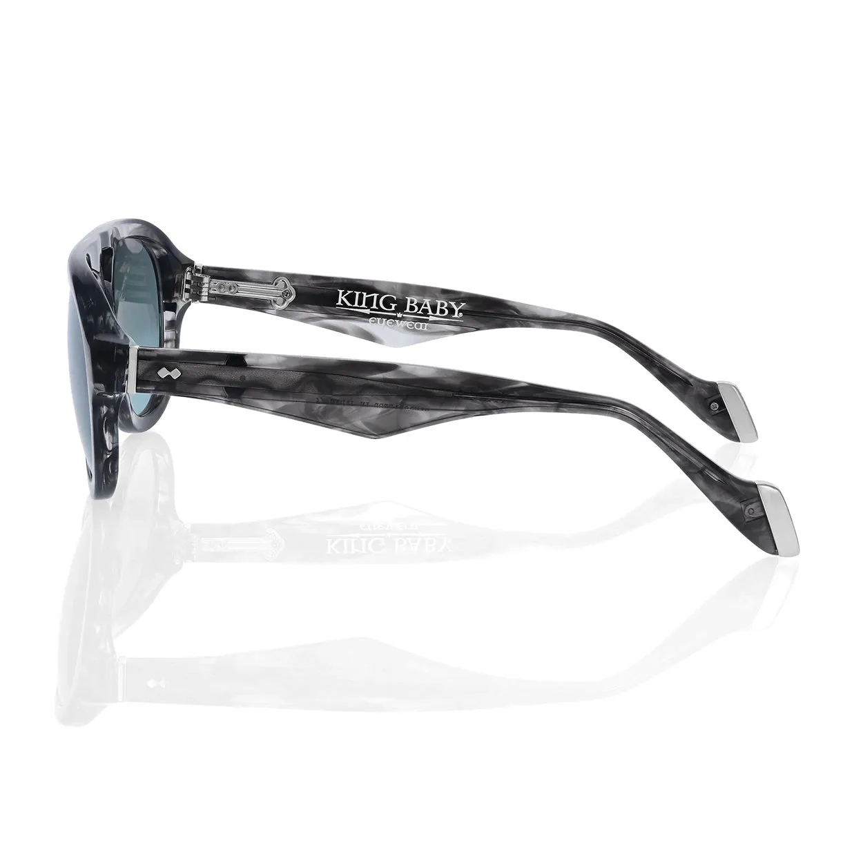 KING BABY - "THE LAS VEGAS" Sunglasses in Grey Tortoise