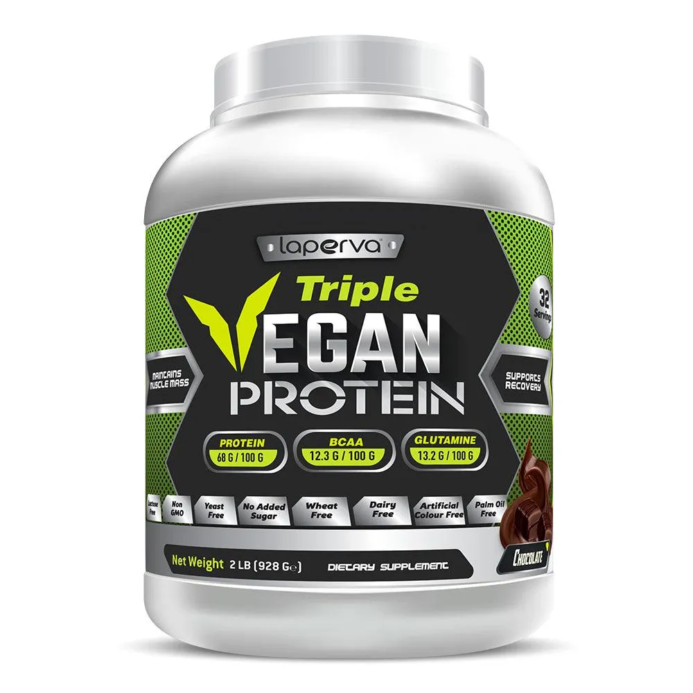 Laperva Triple Vegan Protein, Chocolate, 2 LB