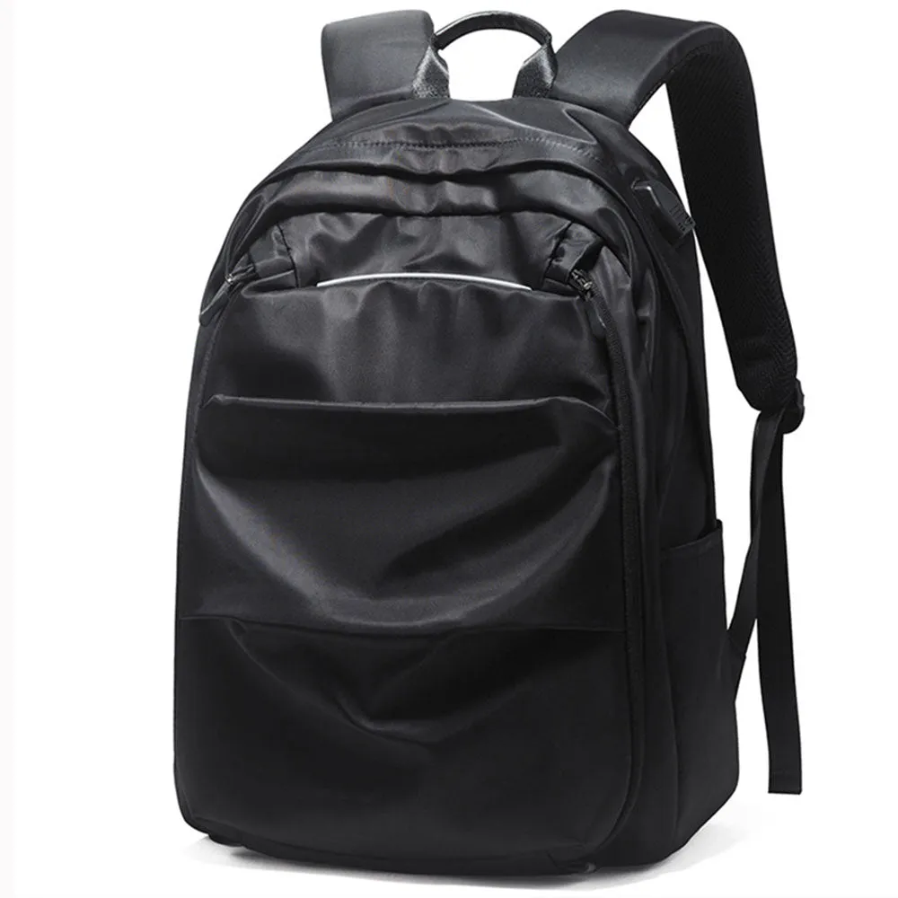 Large Capacity USB Backpack Fits 15.6" Laptop Fashion Lightweight Canvas Bookbag for Teens