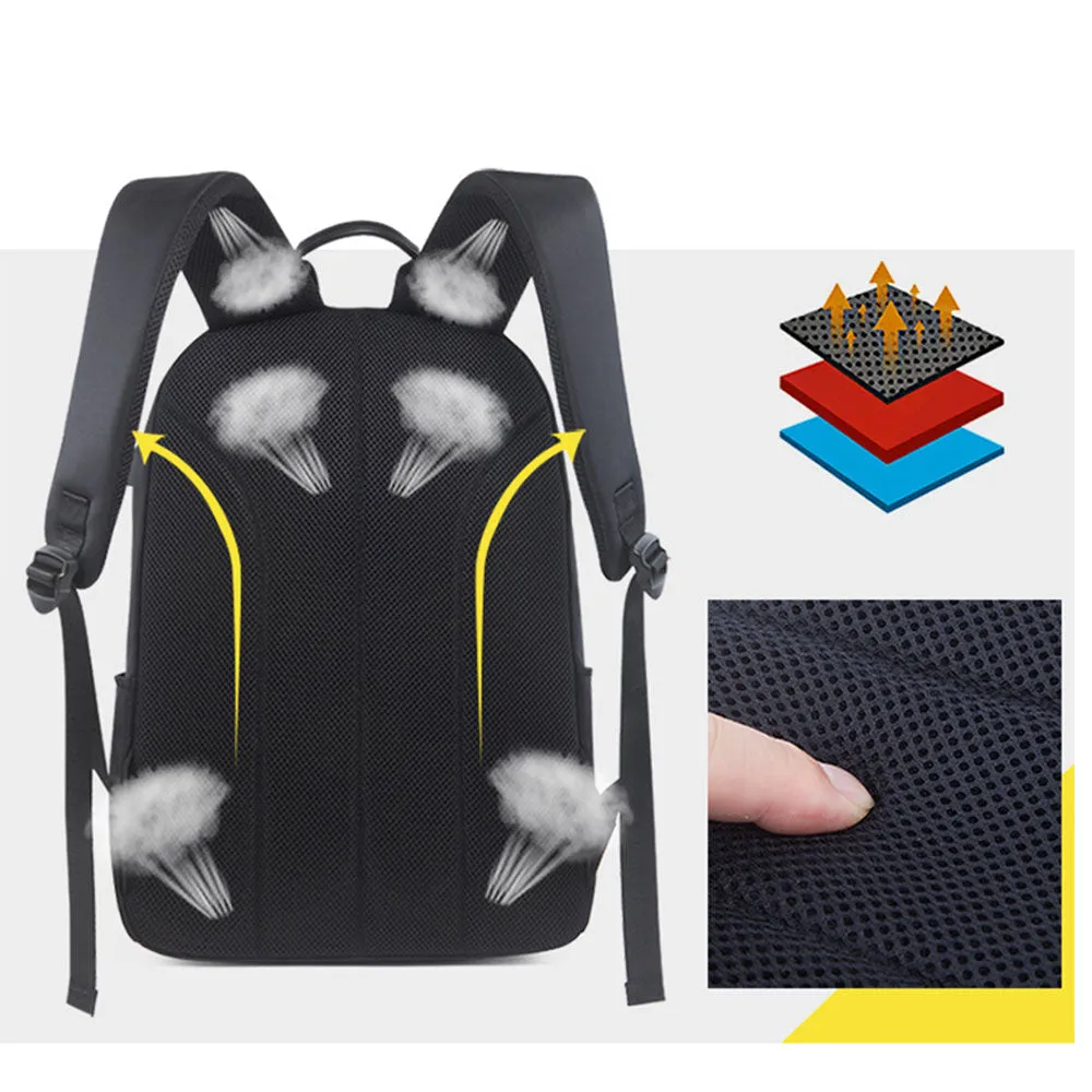 Large Capacity USB Backpack Fits 15.6" Laptop Fashion Lightweight Canvas Bookbag for Teens