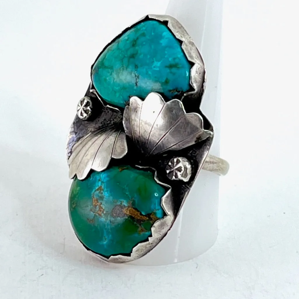 Large Vintage Two Stone Ring<br>Size: 11