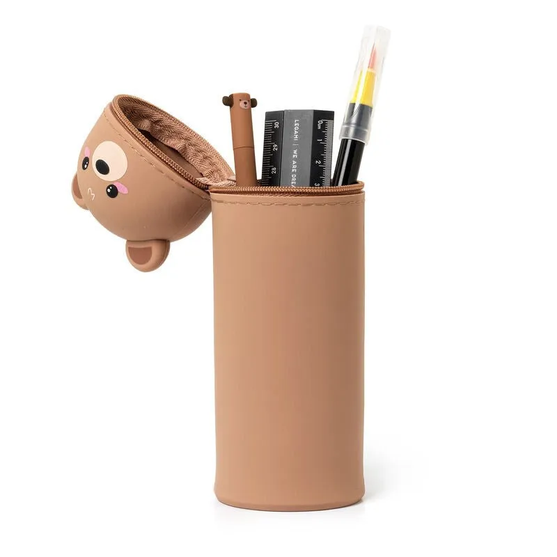 Legami: Kawaii 2 ­in 1 Soft Silicone Pencil Case ­Teddy Bear