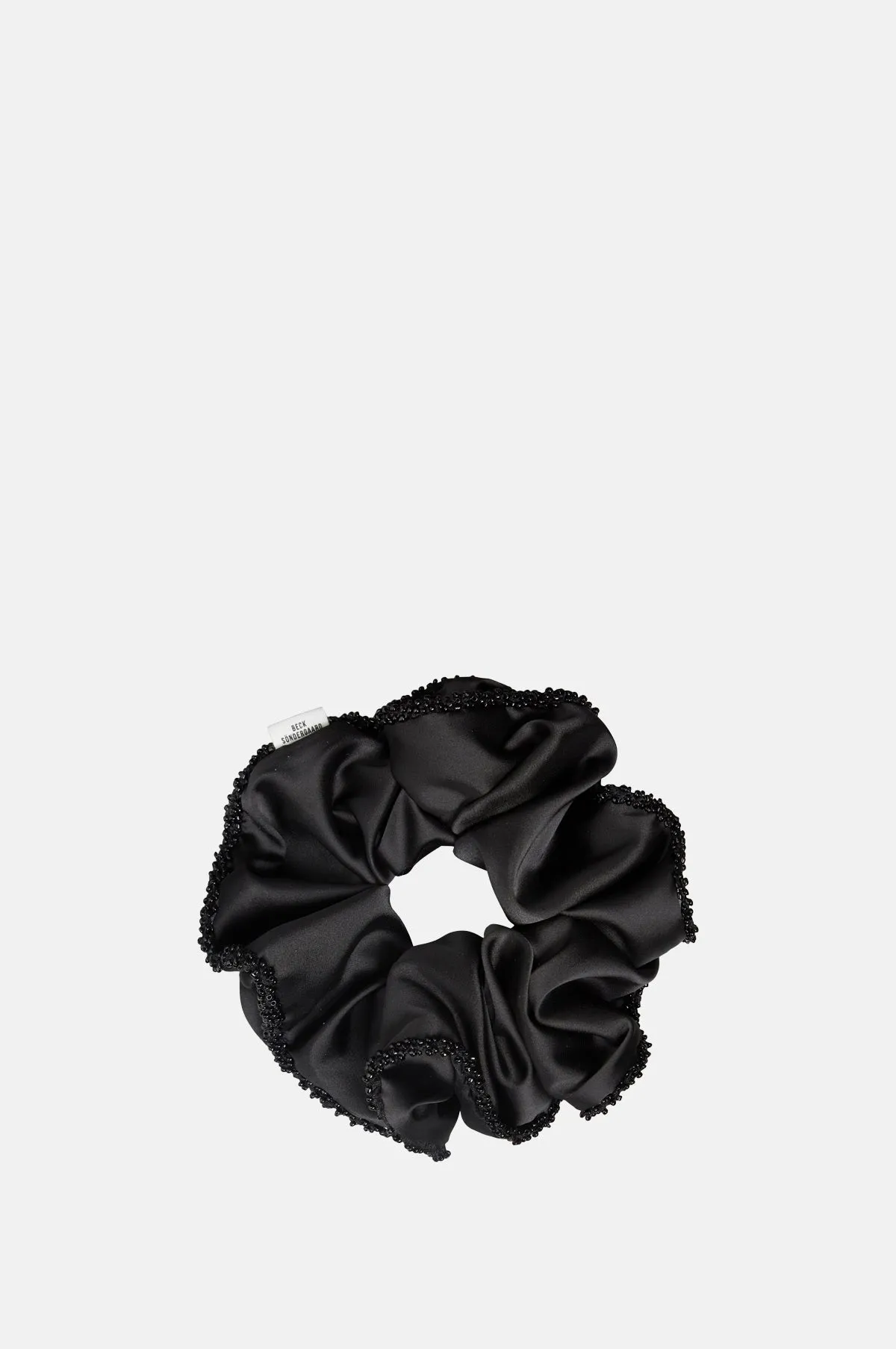 Luster Bead Scrunchie Black
