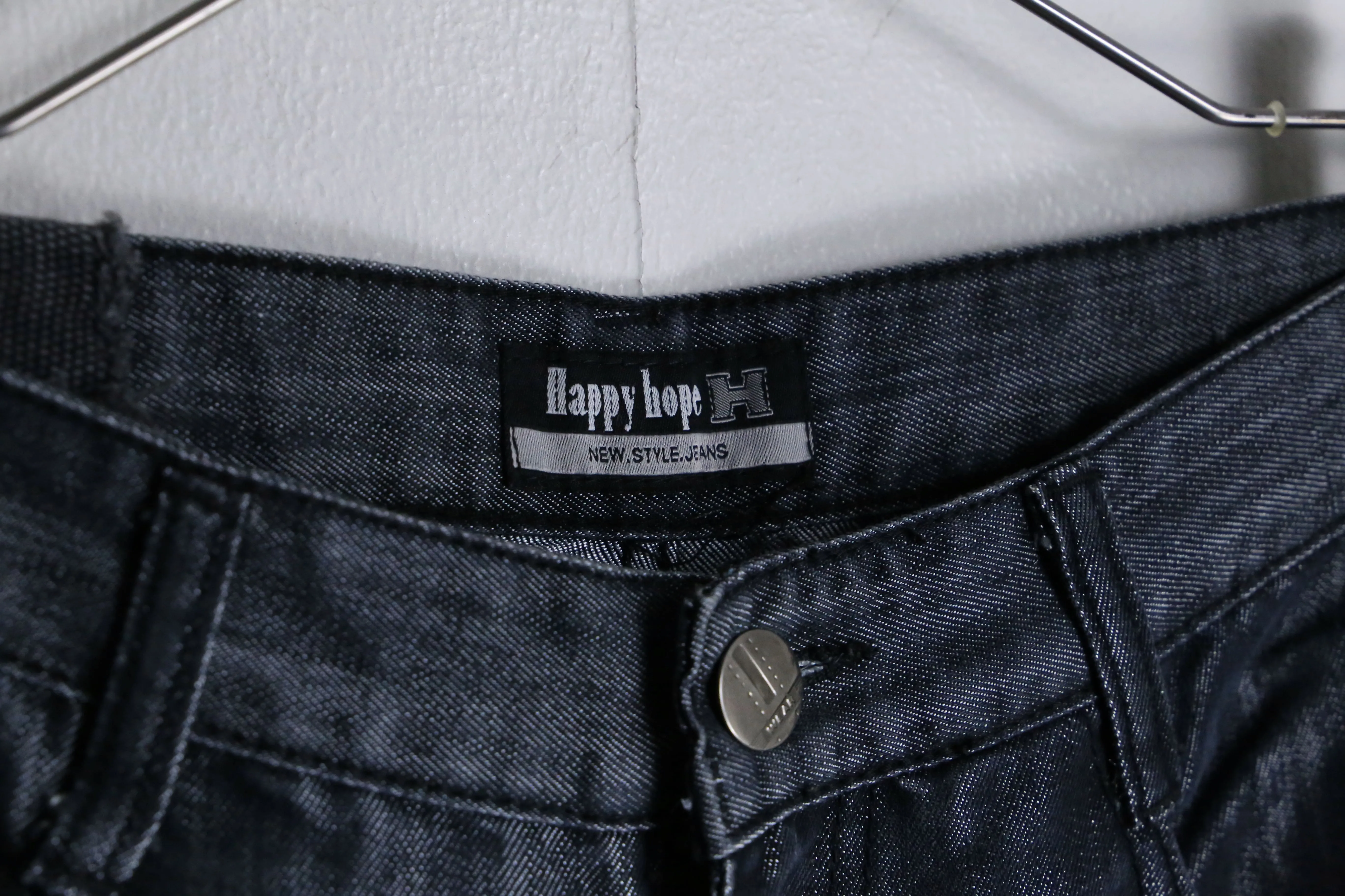 luster design black denim pants