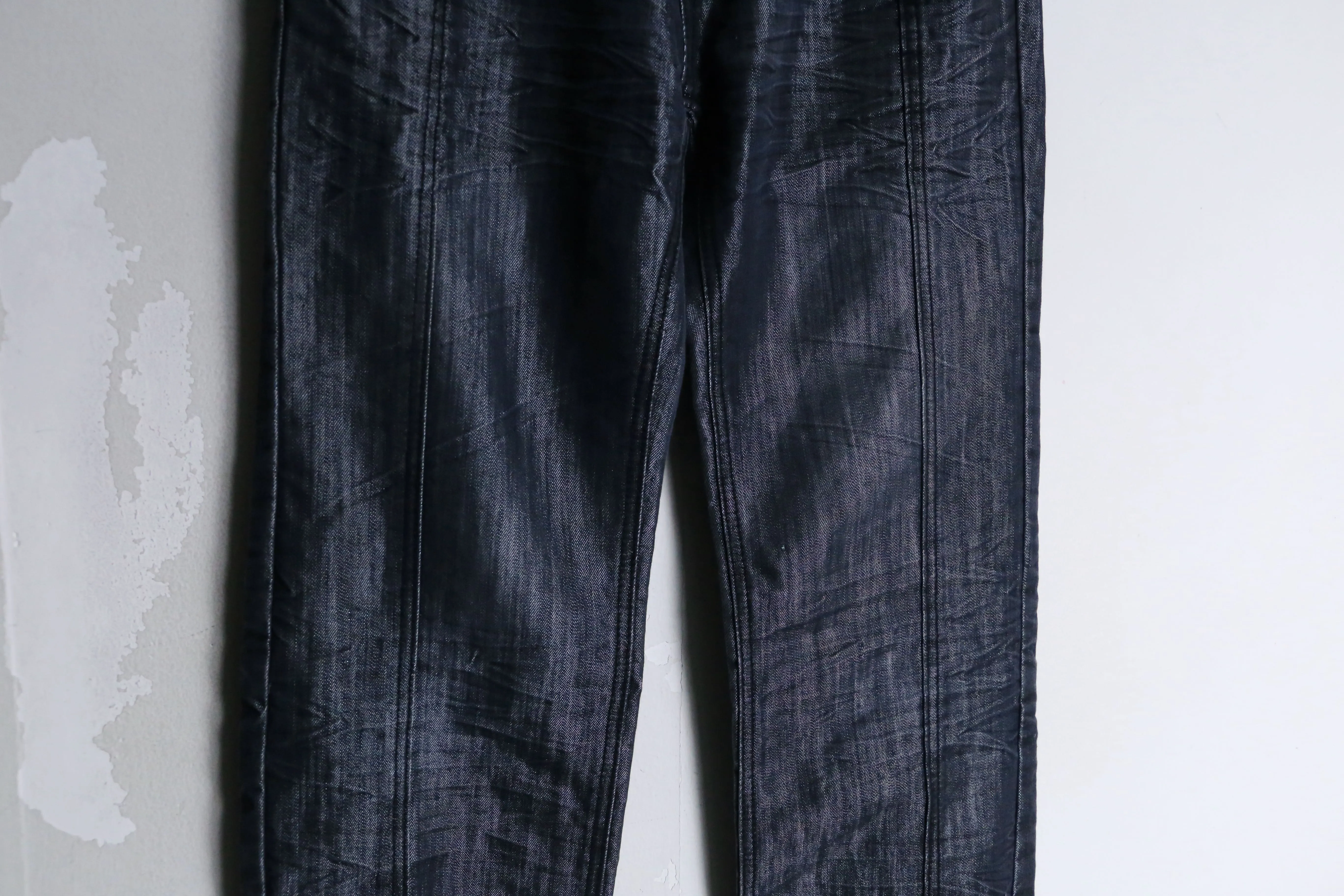 luster design black denim pants