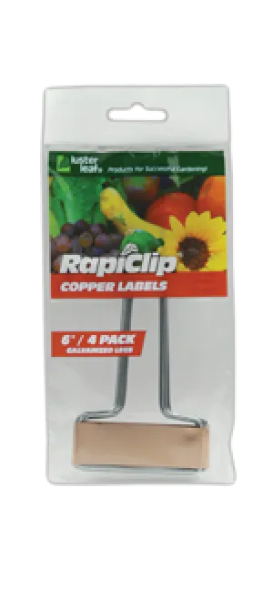 Luster Leaf 4 Copper Plant Labels, 6"