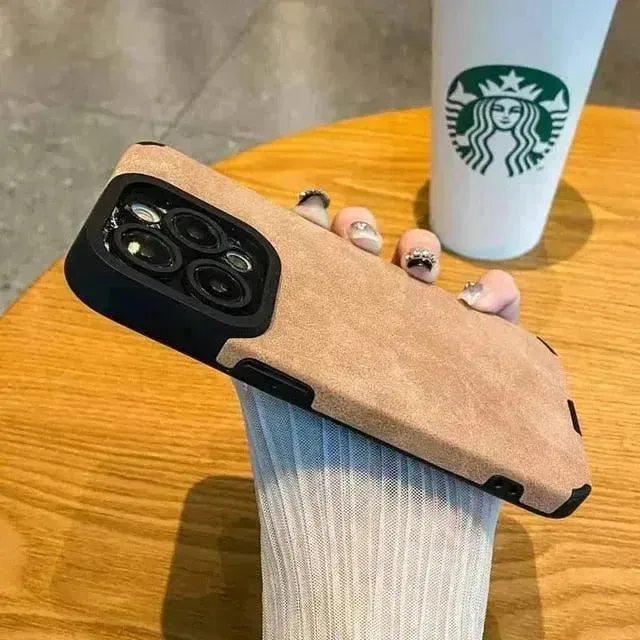 Luxury Soft Fur Leather Case (For iPhone)