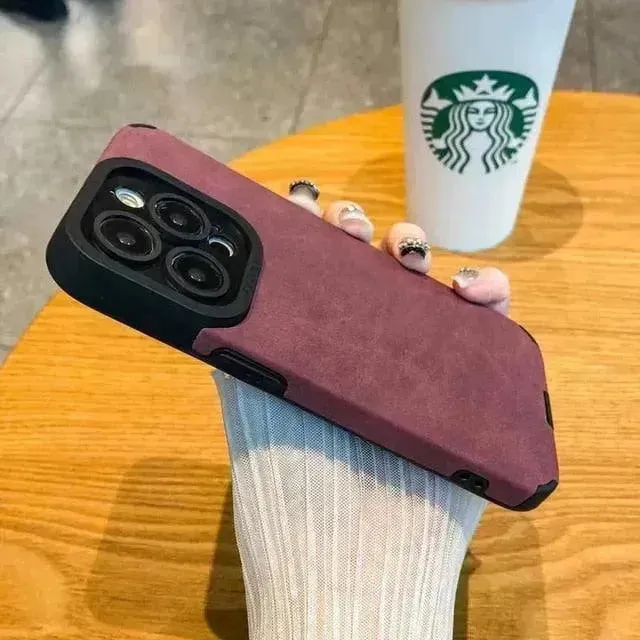Luxury Soft Fur Leather Case (For iPhone)