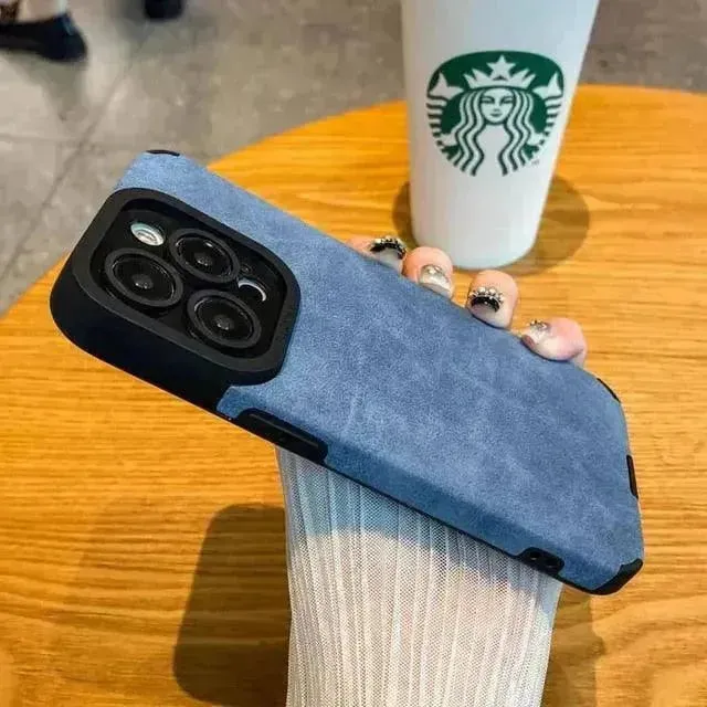 Luxury Soft Fur Leather Case (For iPhone)
