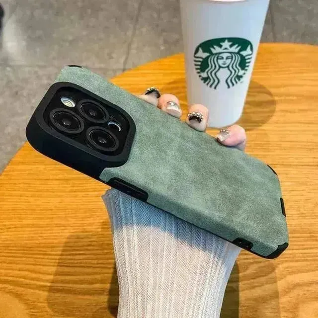 Luxury Soft Fur Leather Case (For iPhone)