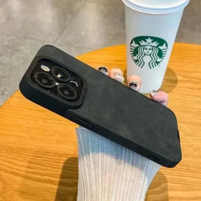 Luxury Soft Fur Leather Case (For iPhone)
