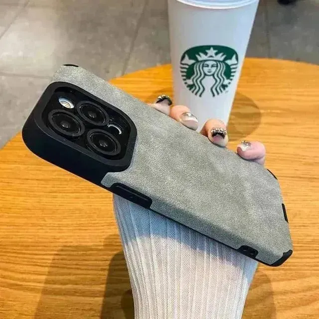 Luxury Soft Fur Leather Case (For iPhone)