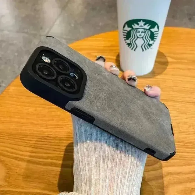 Luxury Soft Fur Leather Case (For iPhone)