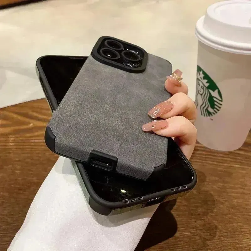 Luxury Soft Fur Leather Case (For iPhone)