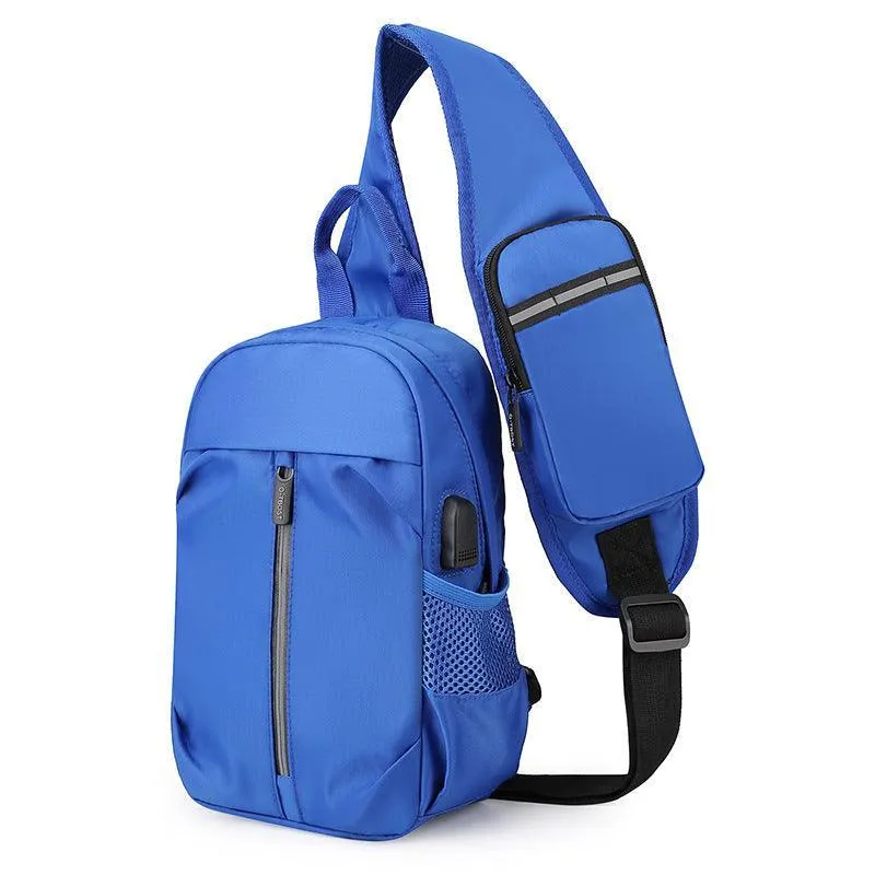 Men's Oxford Cloth Crossbody Shoulder Bag