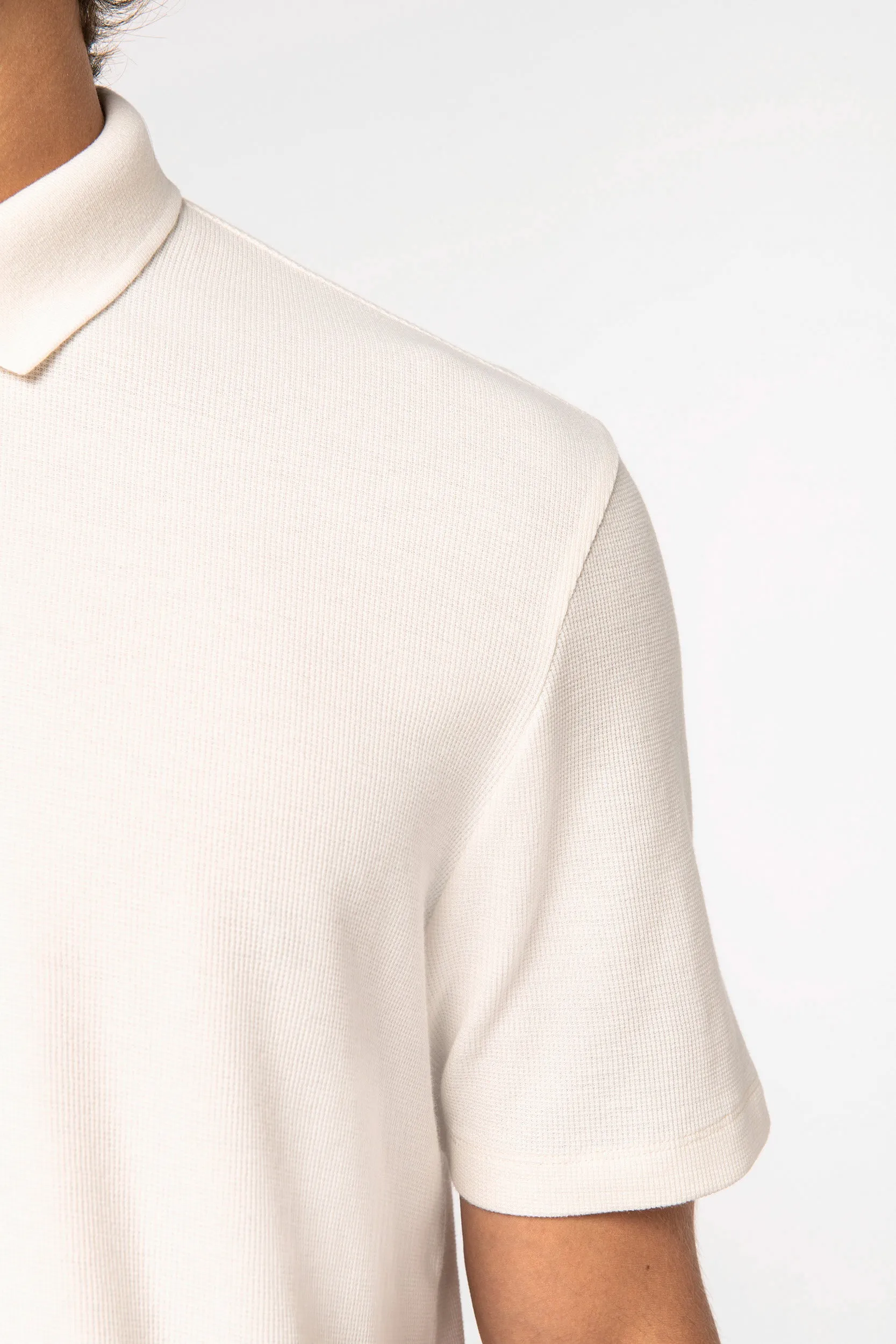 Men's  Waffle-knit Polo Shirt - 200gsm - NS205