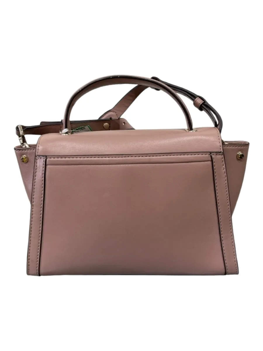 Michael Kors Dusty Rose Leather Gold hardware Top Handle Crossbody Strap Bag