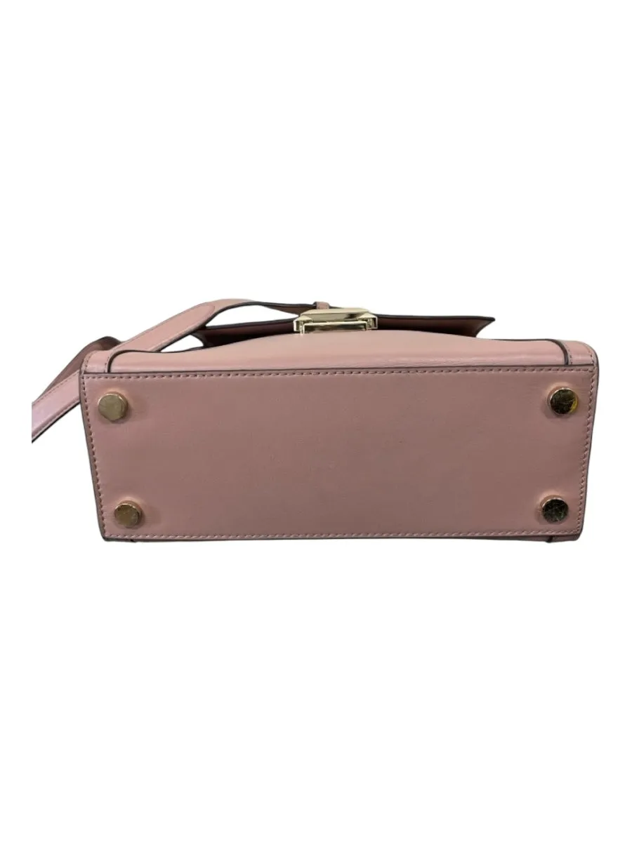 Michael Kors Dusty Rose Leather Gold hardware Top Handle Crossbody Strap Bag