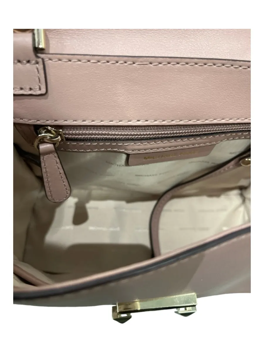 Michael Kors Dusty Rose Leather Gold hardware Top Handle Crossbody Strap Bag