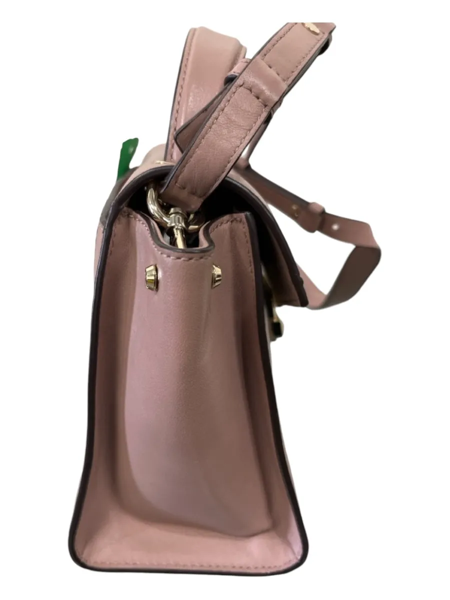 Michael Kors Dusty Rose Leather Gold hardware Top Handle Crossbody Strap Bag