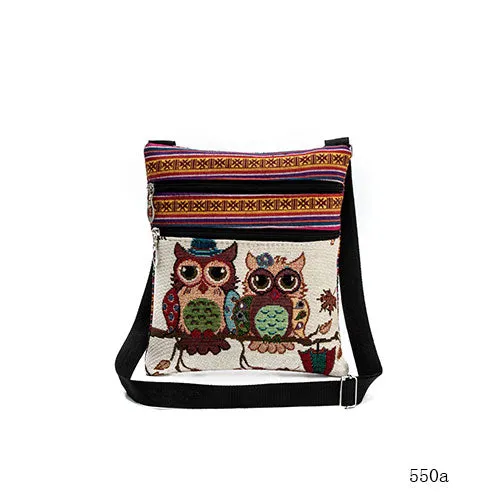 Mini Women Shoulder Bag Owl Printed