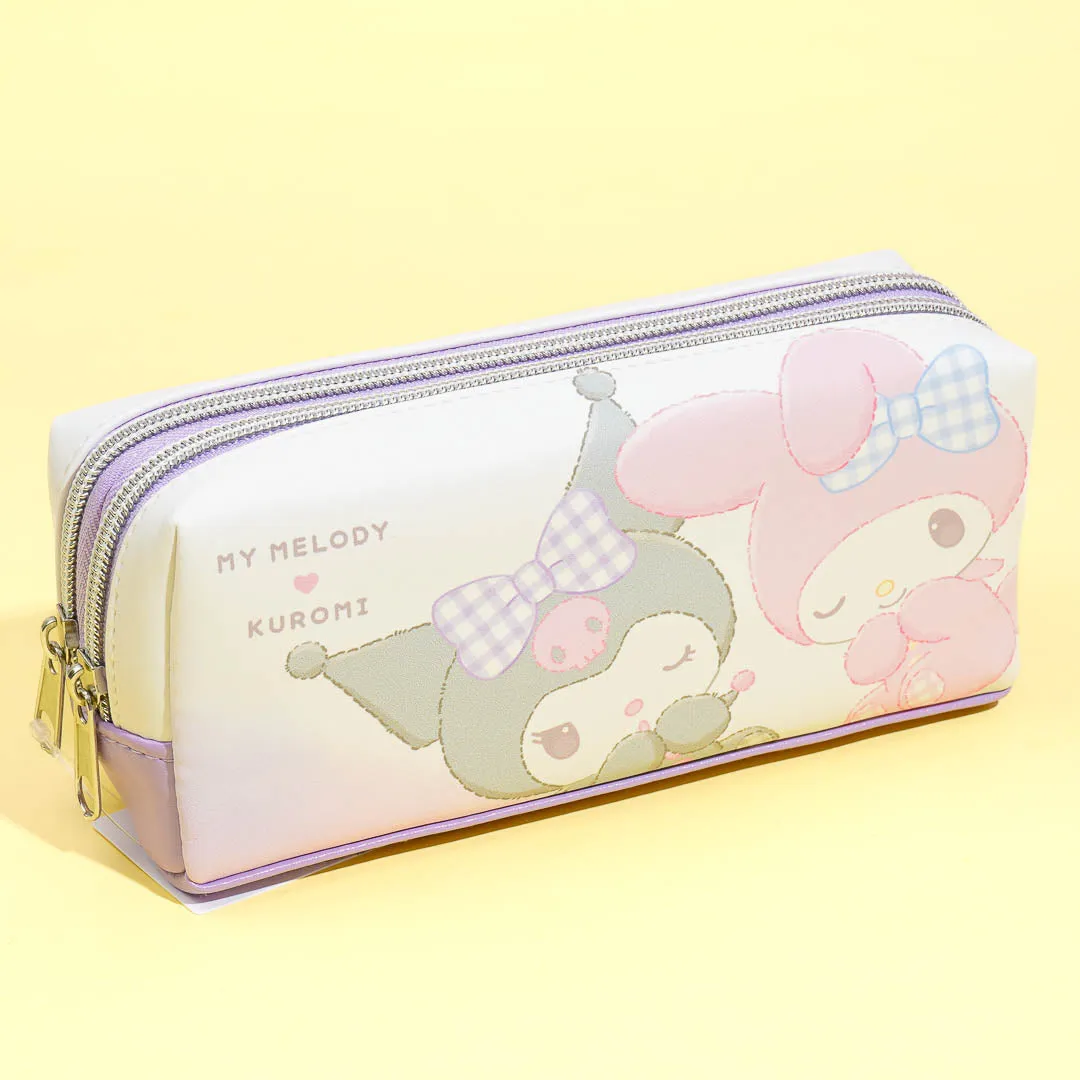 My Melody & Kuromi Babies Twin-Zipper Pen Case
