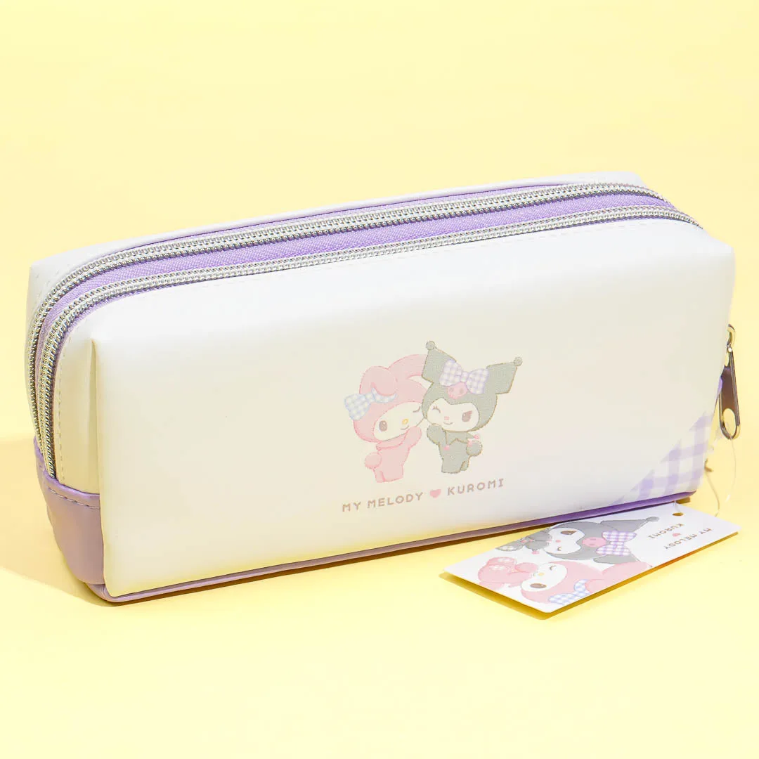 My Melody & Kuromi Babies Twin-Zipper Pen Case