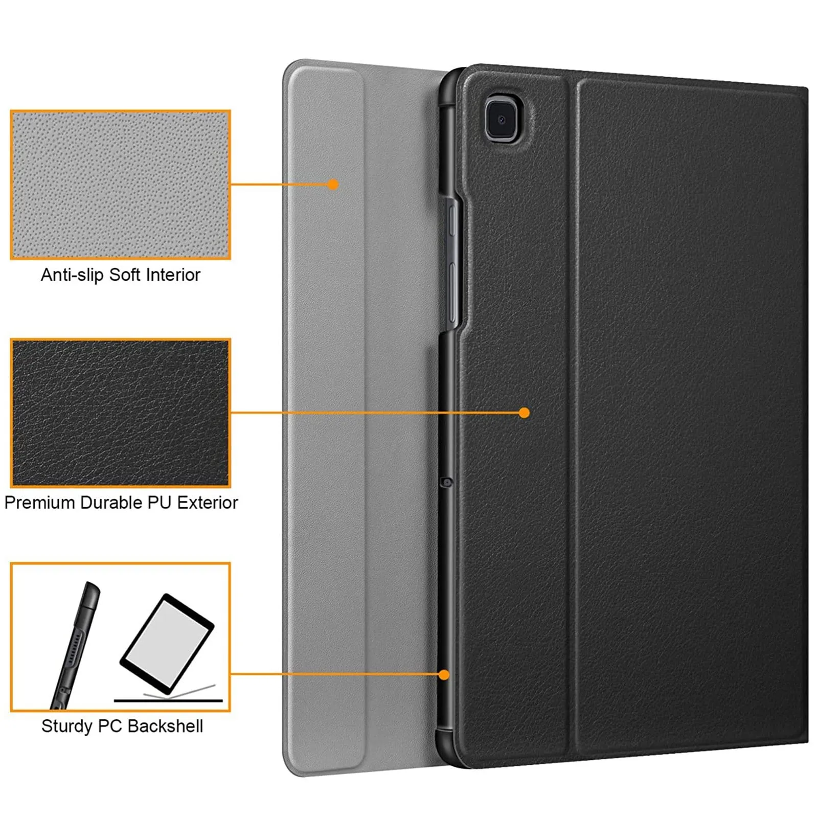 Navigate Series Keyboard Folio Case - Galaxy Tab A7 Lite