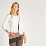 Navy Colour Block Cross Body