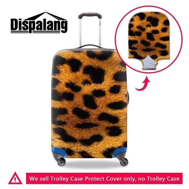 New Leopard Print Luggage Protection Cover For 18-30 inch Suitcase Fashion Elastic Luggage Cover Cool Travel Trolley Accessories