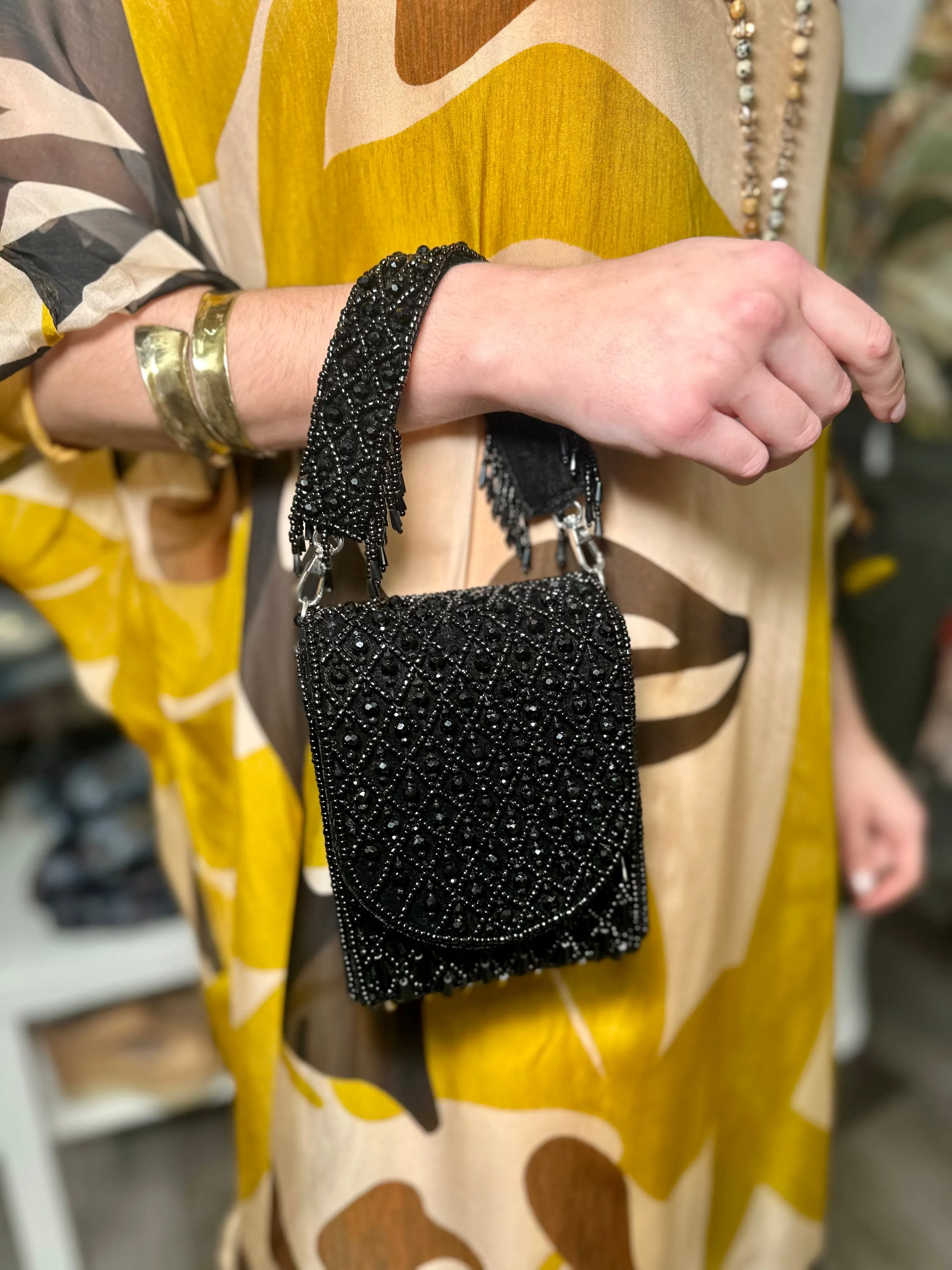 New Years Embellished Hardshell Mini Bag