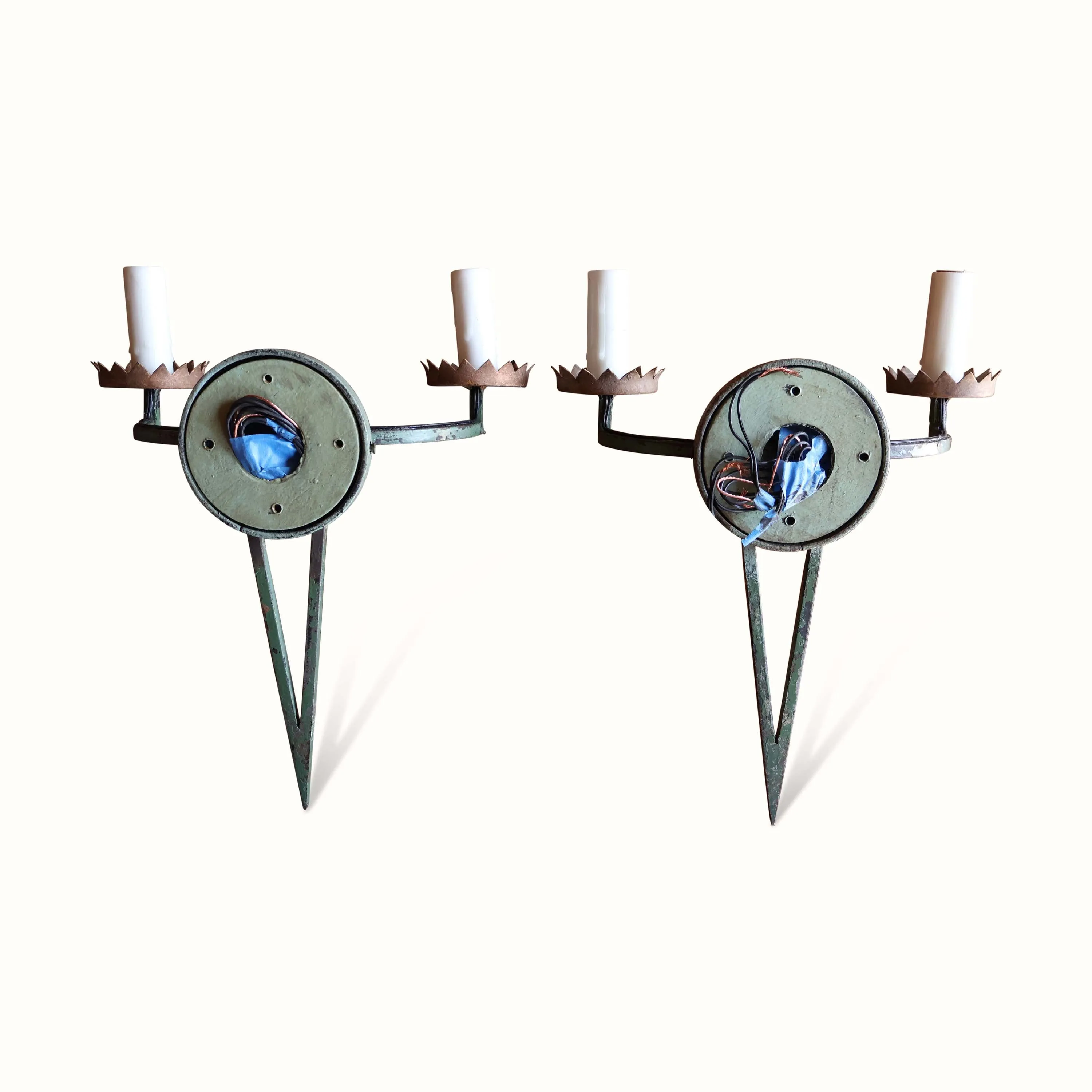 Pair of 1930's French Iron Sconces