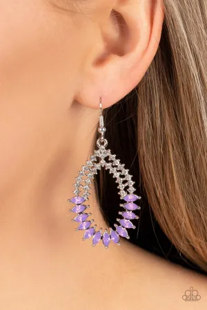 Paparazzi Earring ~ Lucid Luster - Purple