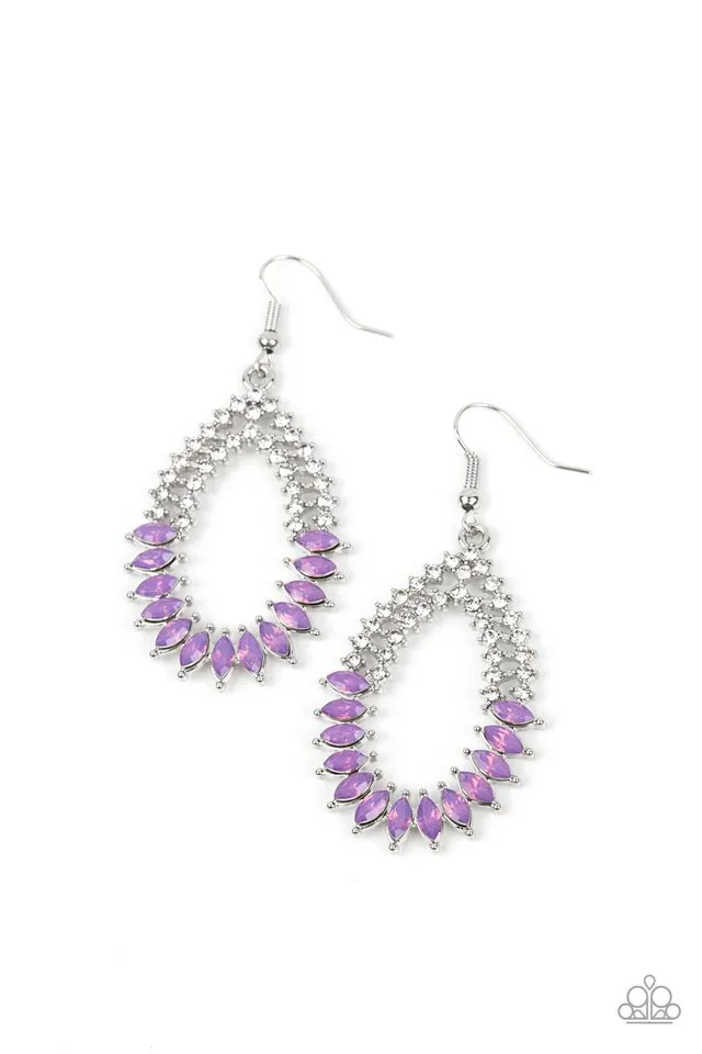 Paparazzi Earring ~ Lucid Luster - Purple