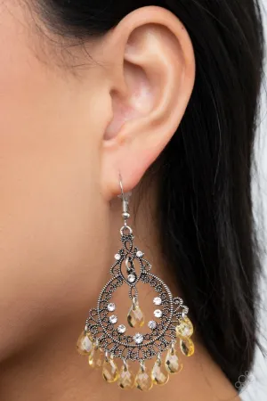 Paparazzi Earring ~ Lyrical Luster - Yellow