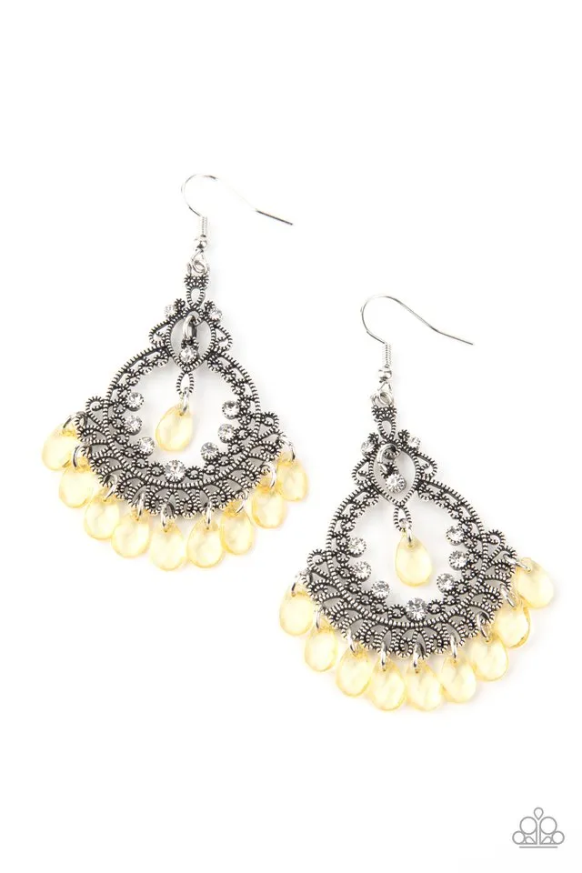 Paparazzi Earring ~ Lyrical Luster - Yellow