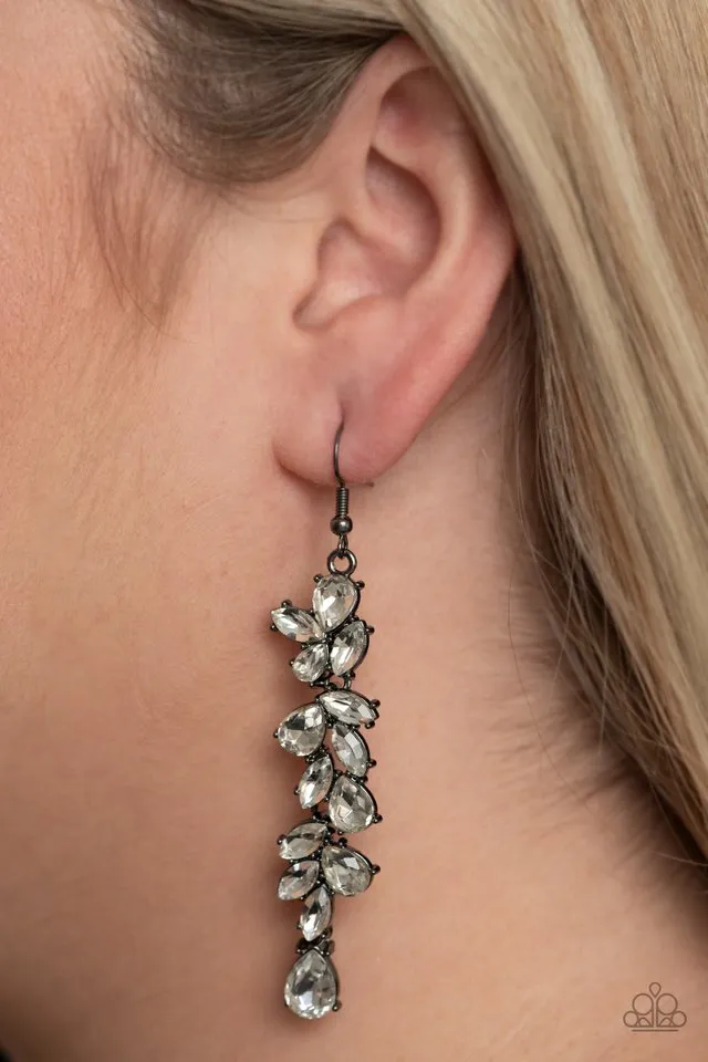 Paparazzi Earring ~ Unlimited Luster - Black