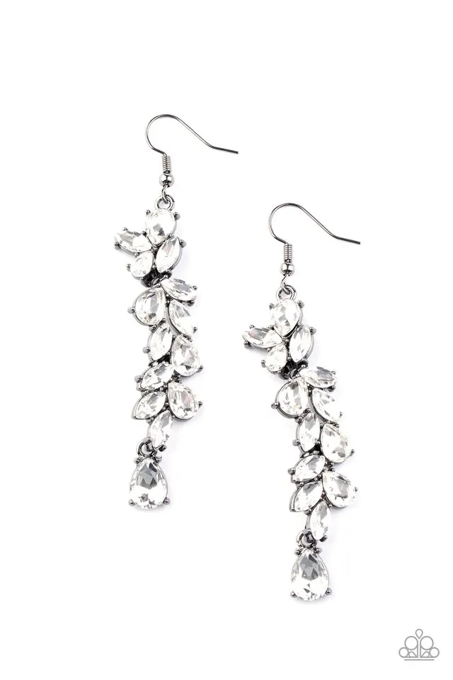 Paparazzi Earring ~ Unlimited Luster - Black