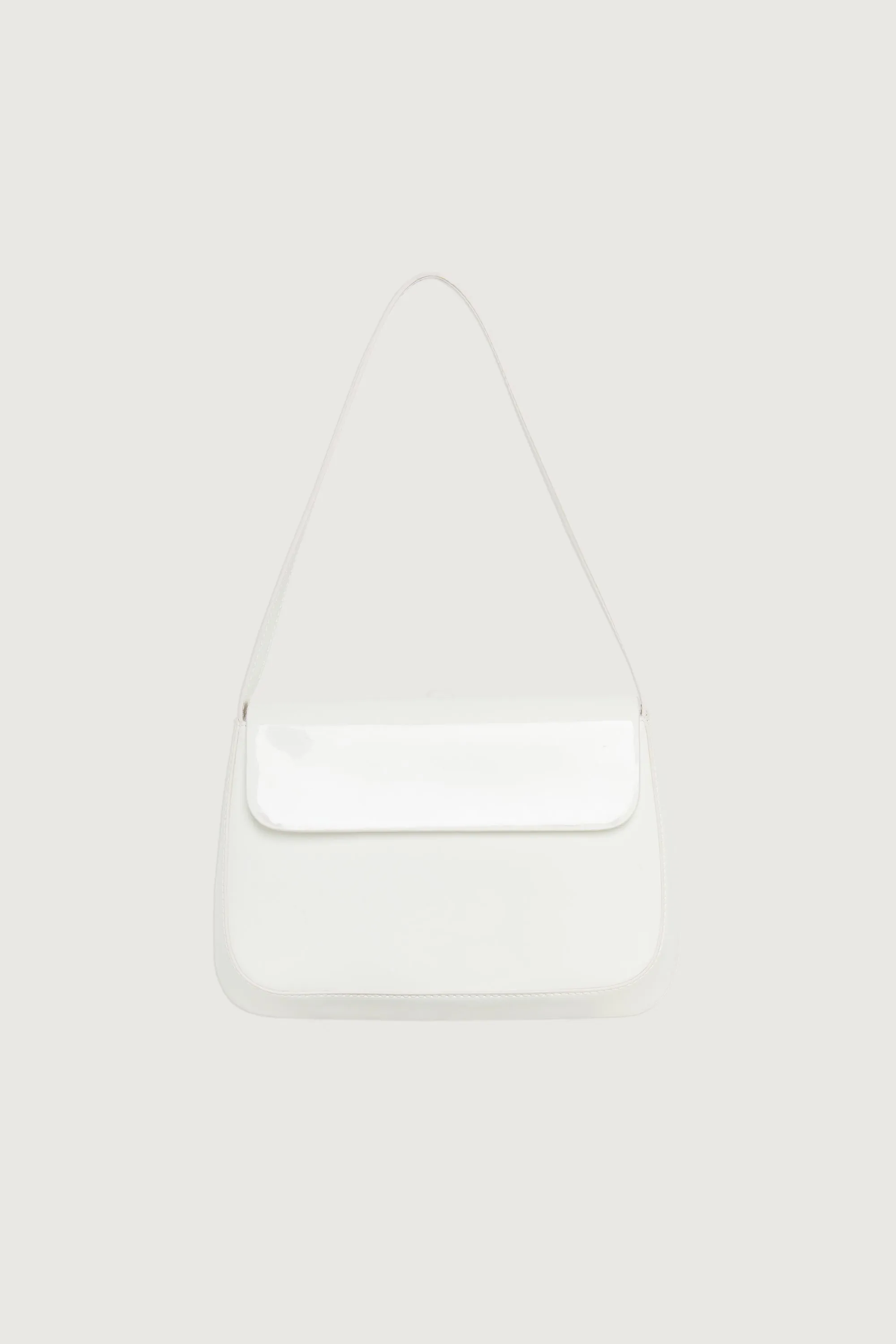 PATENT FRONT FLAP SHOULDER BAG