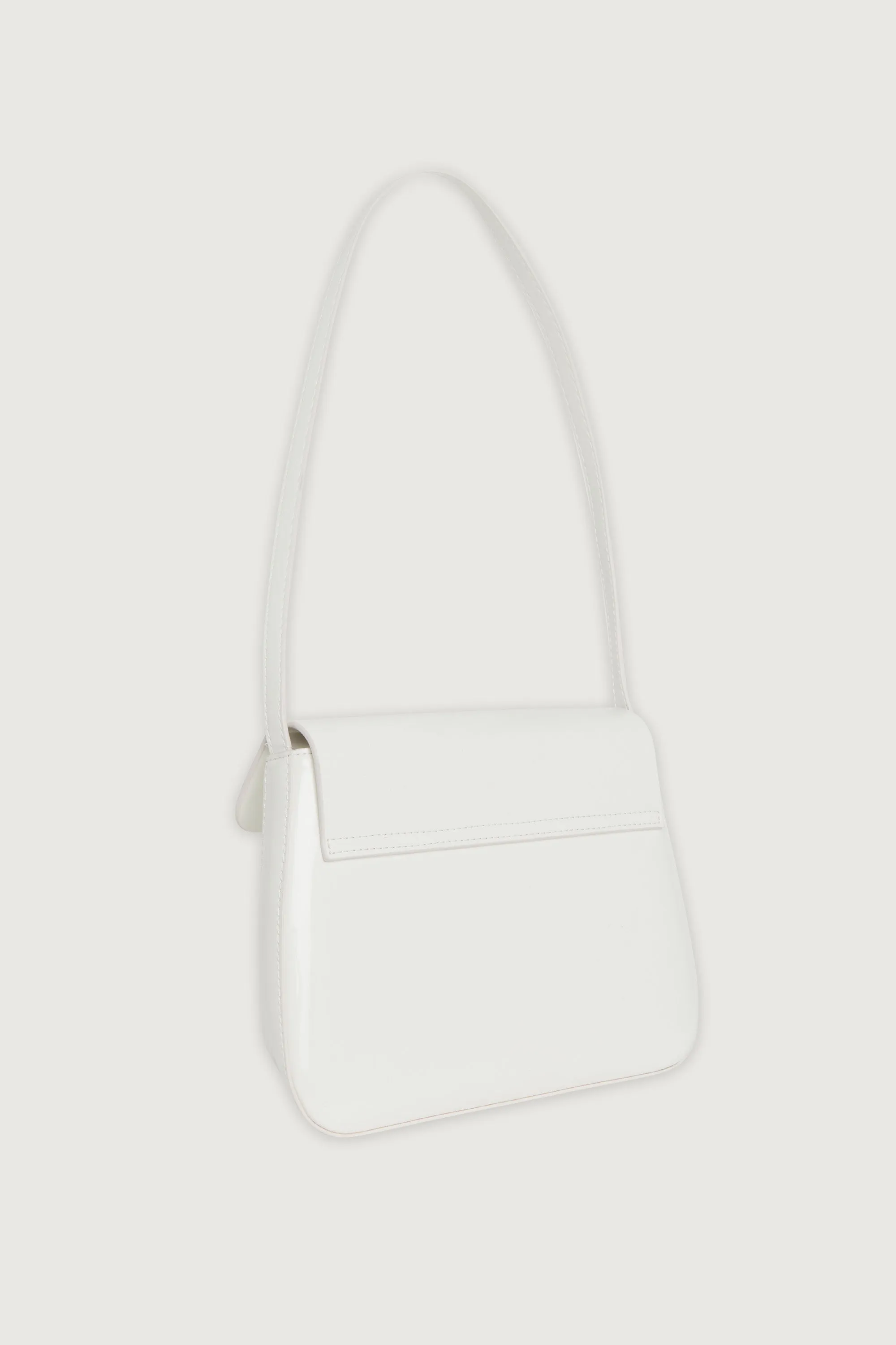 PATENT FRONT FLAP SHOULDER BAG