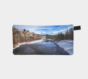 Pencil Case - Elbow River Winter Sandy Beach Park