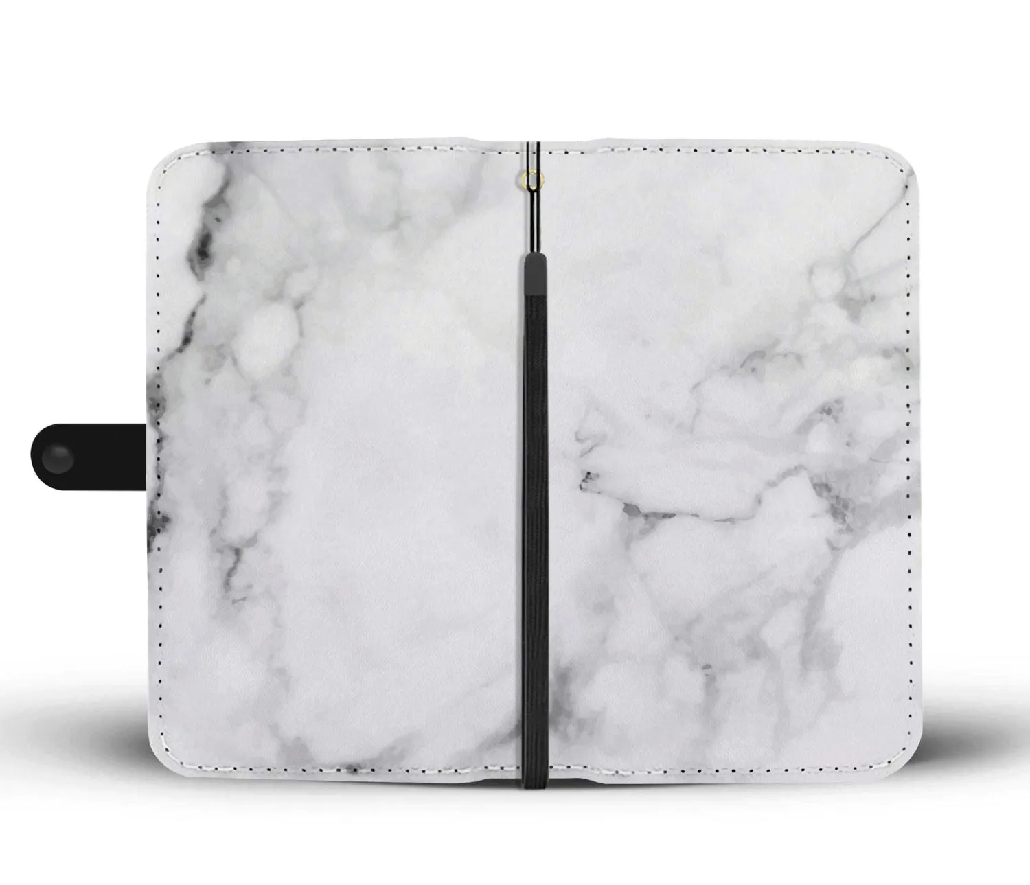 Personalized White Marble Phone Wallet Case